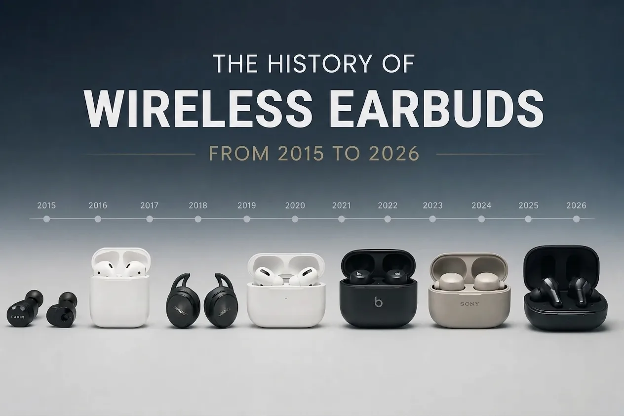 Complete history of wireless earbuds, 2015 to 2026